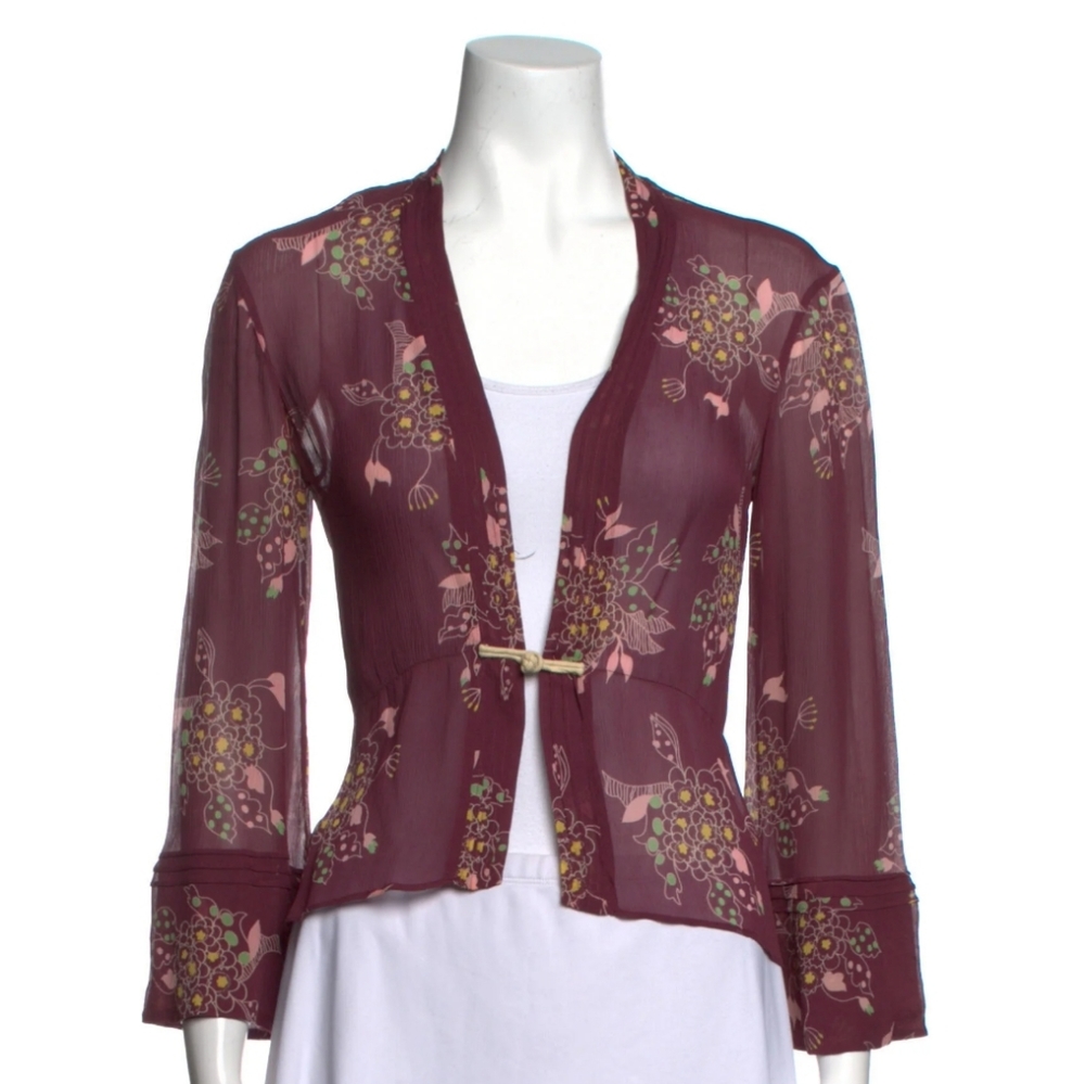 Marc Jacobs Silk Floral Print Blouse Sz 4
